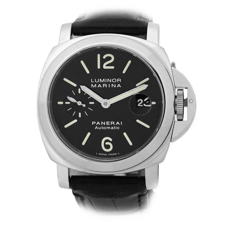 PANERAI STAINLESS STEEL 44MM LUMINOR MARINA PAM 104 WARRANTY BOX MINTY (1 of 2)