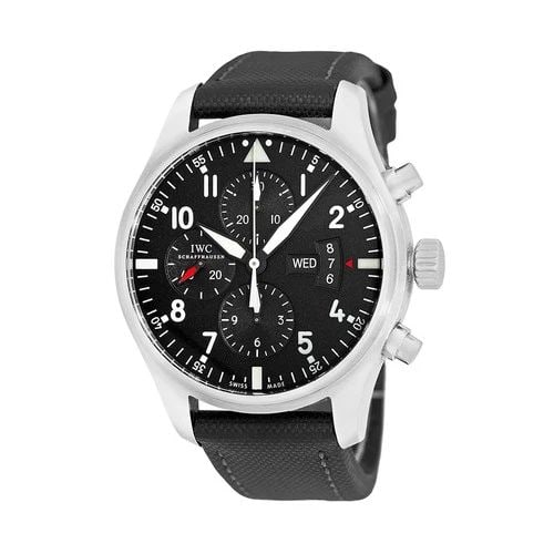 IWC STAINLESS STEEL 43MM PILOT AUTOMATIC CHRONOGRAPH IW3777-01 WARRANTY 2013 (1 of 1)
