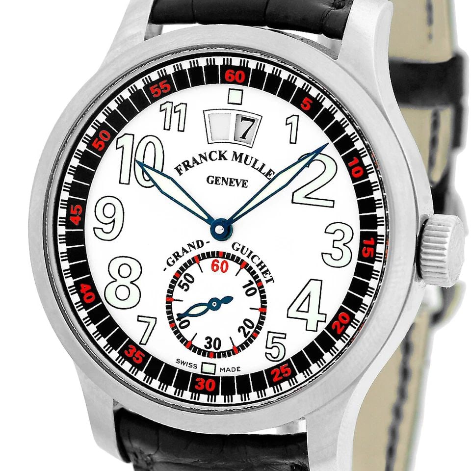 FRANCK MULLER STAINLESS STEEL 40MM TRANSAMERICA GRANDE GUICHET BOX WARRANTY (1 of 2)