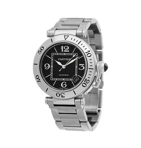 CARTIER STAINLESS STEEL 40.5MM PASHA DE CARTIER SEATIMER W31080M7 BOX WARRANTY (1 of 1)