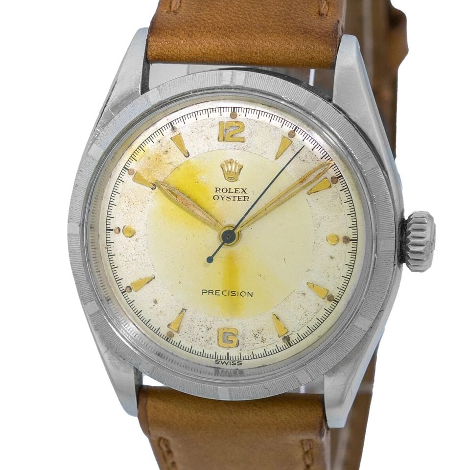 ROLEX VINTAGE STAINLESS STEEL 34MM OYSTER PRECISION 6223 BOX WARRANTY (1 of 2)