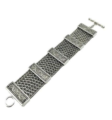 LOIS HILL 925 STERLING SILVER BRACELET VERY HEAVY ( 7 INCH ) 92 GRAMS (1 of 2)