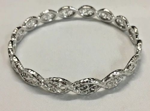 GABRIEL & CO 925 STERLING SILVER BANGLE BRACELET 21.5 GRAM (1 of 2)