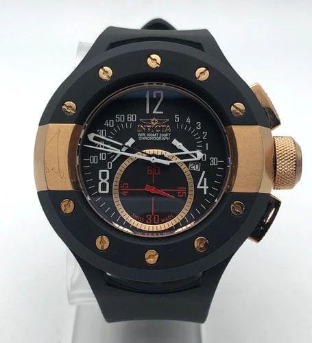INVICTA S1 RALLY RACER 5689 CHRONOGRAPH ROSETONE CASE (NEW BAND) (1 of 2)