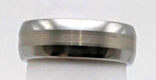 ARTCARVED TUNGSTEN WITH 18K WHITE GOLD INLAYED CENTER BAND (SIZE 9.75) 15.1G (1 of 2)