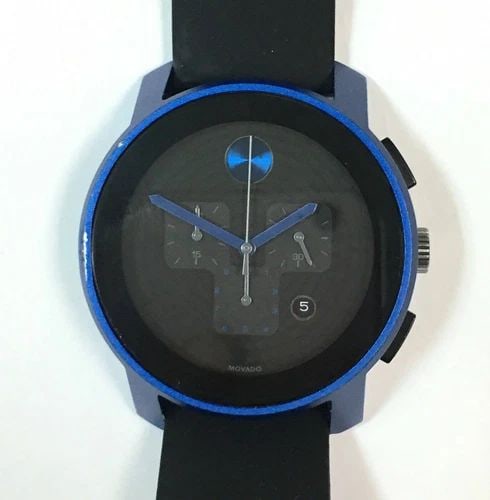 MEN'S MOVADO BOLD BLUE ION-PLATED WATCH MB.01.1.22.6059 44MM (1 of 2)