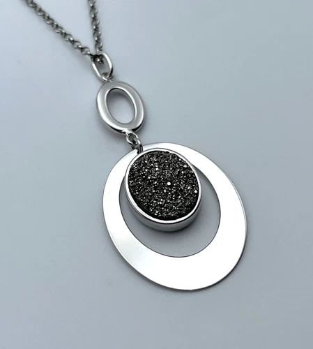 FREDERIC DUCLOS STERLING SILVER CHAIN AND PENDANT 18" INCHES 9.6 GRAMS (1 of 2)