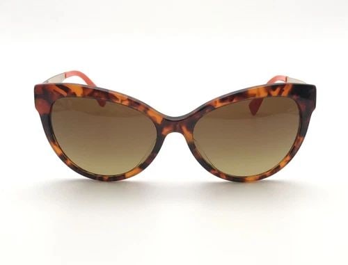 VERSACE VE 4338 SUNGLASSES BROWN TORTOISE SHELL, GOLD TONED, ORANGE ENDS (1 of 2)