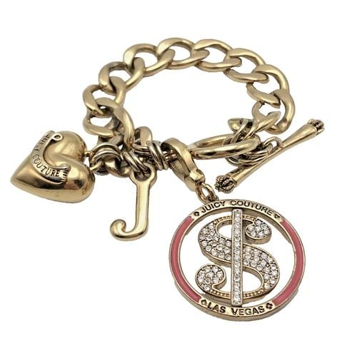 JUICY COUTURE LAS VEGAS LUCKY CUBAN LINK STYLE CHARM BRACELET (7 INCH) (1 of 2)