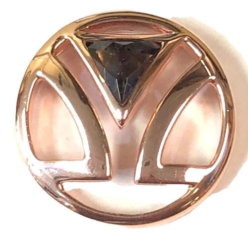LEVIAN STERLING SILVER 925 ROSE TONED TRILLION CUT SMOKY QUARTZ PENDANT 4 GRAMS (1 of 2)