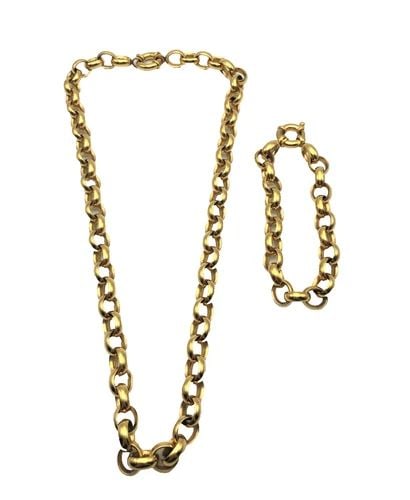 EDFORCE STAINLESS STEEL HEAVY DUTY LINK 20" NECKLACE + 8" BRACELET ( 116G ) (1 of 2)