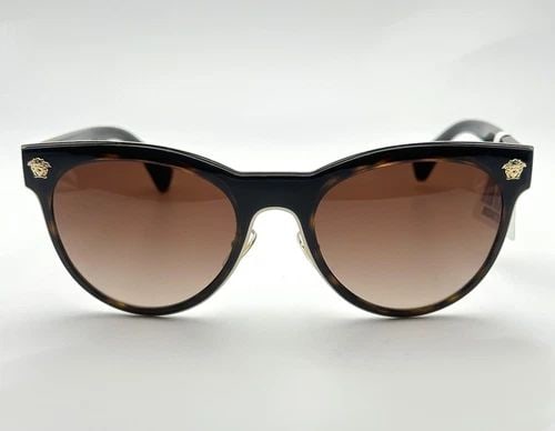 VERSACE VE2198 SUNGLASSES BROWN TORTOISE SHELL COLOR WITH METAL ACCENTING (1 of 2)