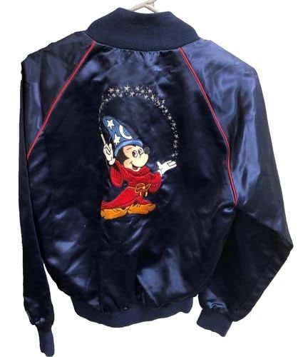 MICKEY MOUSE DISNEY FANTASIA BOMBER JACKET VINTAGE FROM THE 1980'S 80'S SIZE: S (1 of 2)