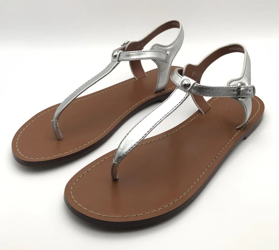 COACH WOMAN'S SILVER SANDALS SIZE: 7.5 B - 2
