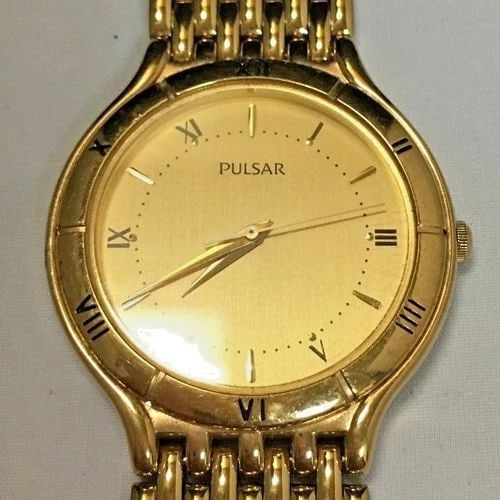 PULSAR WATCH YELLOW GOLD COLOR 32MM CASE (1 of 2)