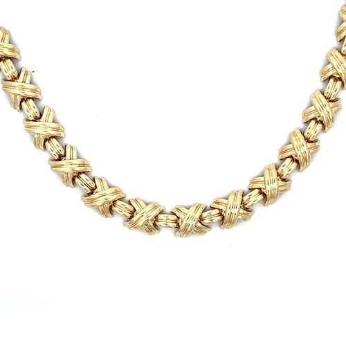 TIFFANY & CO. SIGNATURE X NECKLACE IN 18K YELLOW GOLD COLLAR STYLE (1 of 2)