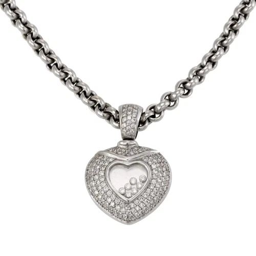 DIAMONDS HEART PENDANT & CHAIN NECKLACE CLASSIC 2.00CT MOVING (1 of 2)