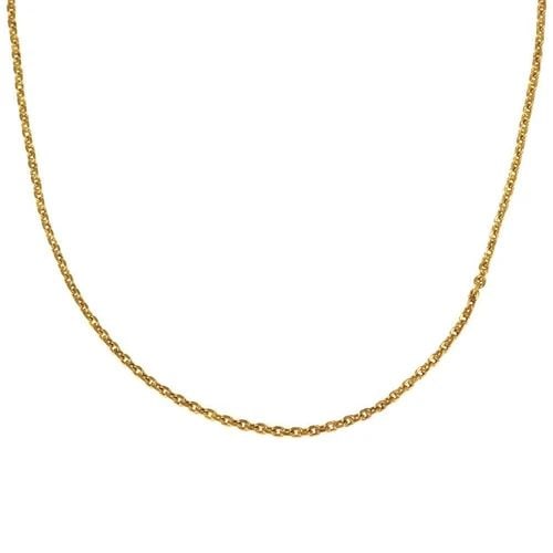 24K YELLOW GOLD CHAIN 3MM THICK OVAL LINK 25.5" LONG - 26 GRAMS (1 of 2)