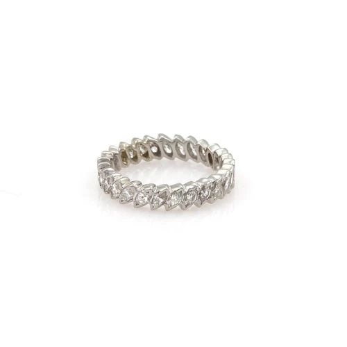 MARQUEE ETERNITY WEDDING BAND PLATINUM 2.00CT DIAMONDS FULL CIRCLE RING SIZE 8.5 (1 of 2)