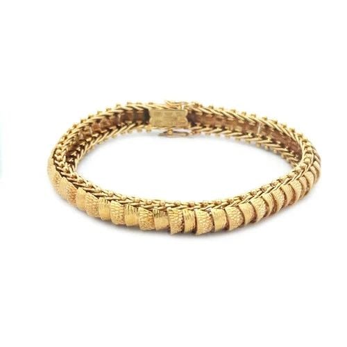 GOLD CROGIOLO D'ORO LINK BRACELET 18K YELLOW FLEXIBLE DOME STYLE ITALY: GOLD CROGIOLO D'ORO LINK BRACELET 18K YELLOW FLEXIBLE DOME STYLE ITALY This amazing Gold Crogiolo D'Oro Link Bracelet is a stunning piece of fine jewelry made in Italy. Crafted from 18k yellow gold, t