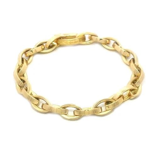 TIFFANY & CO. GOLD BRACELET 18K YELLOW CHASING MARQUISE CHAIN LINK (1 of 2)