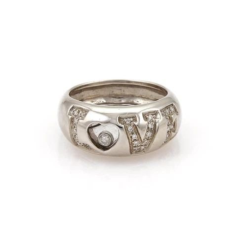 18K WHITE GOLD DIAMOND LOVE DOME BAND RING 1 FLOATING DIAMOND LIQUIDATION! (1 of 2)