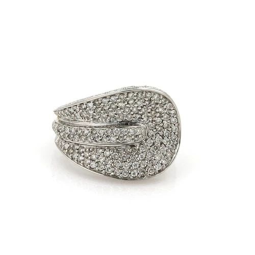 ESTATE 1.75CT NATURAL PAVE DIAMOND SOLID 18K GOLD FANCY RING 12.8G LIQUIDATION!!: ESTATE 1.75CT NATURAL PAVE DIAMOND SOLID 18K GOLD FANCY RING 12.8G !! Estate 1.75ct Natural Pave Diamond Solid 18k Gold Fancy Ring 12.8g !! Description This is a stunning solid 18k white gold ring. It