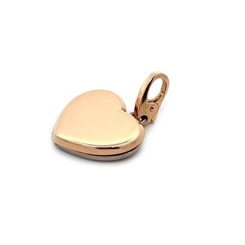 CARTIER PENDANT 18K WHITE & ROSE GOLD DOUBLE SLIDE HEARTS TAG (1 of 2)