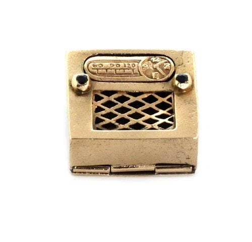 VINTAGE MUSIC BOX 14K YELLOW GOLD SAPPHIRE COLLECTIBLE (1 of 2)