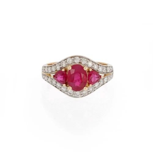 LEVIAN 2.00CT RUBY DIAMOND 14K GOLD COCKTAIL RING SIZE 7 LIQUIDATION: LEVIAN 2.00CT RUBY DIAMOND 14K GOLD COCKTAIL RING SIZE 7 LeVian 2.00ct Ruby Diamond 14K Gold Cocktail Ring Size 7 Description This s a lovely authentic cocktail ring by designer LeVian, crafted from 1