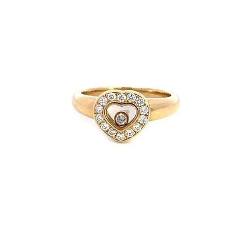 CHOPARD HAPPY DIAMOND RING 18K YELLOW GOLD DIAMOND HEART SHAPE (1 of 2)