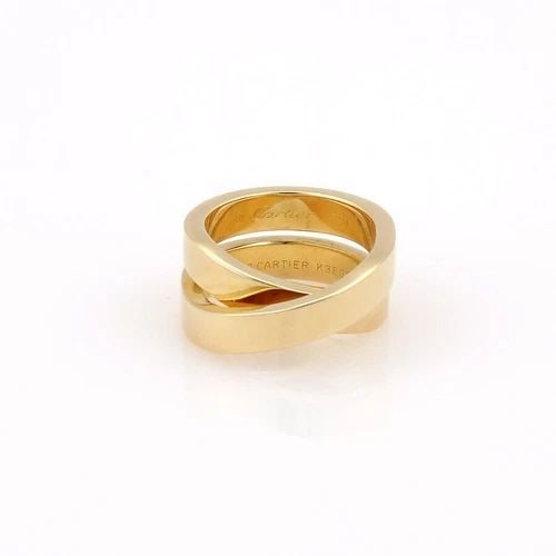 CARTIER NOUVELLE VAGUE RING 18K YELLOW GOLD CROSSOVER DESIGNER SIZE 4.5 PARIS (1 of 2)
