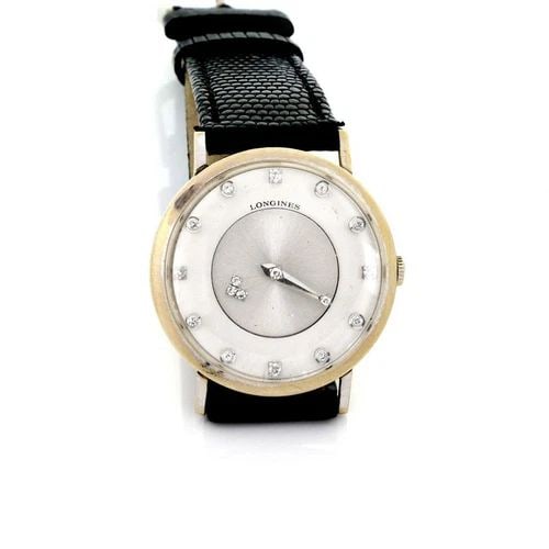 LONGINES MEN'S DIAMOND 14K WGOLD INVISIBLE ROTATING DIAL WATCH LIQUIDATION! (1 of 2)
