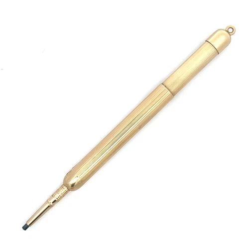 CARTIER GOLD RECTACTABLE PENDANT PENCIL VINTAGE 14K YELLOW LONG BARREL SHAPE (1 of 2)