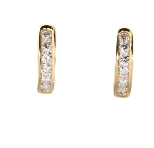 14K YELLOW GOLD 1 CARAT DIAMOND CURVED HOOK HOOP EARRINGS LIQUIDATION!: 14K YELLOW GOLD 1 CARAT DIAMOND CURVED HOOK HOOP EARRINGS ! 14k Yellow Gold 1 Carat Diamond Curved Hook Hoop Earrings ! Description This elegant pair of earrings are crafted from 14k yellow gold with 