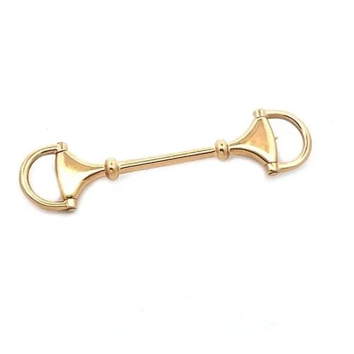 GUCCI GOLD PIN HORSE BIT STYLE 18K YELLOW ITALY (1 of 2)