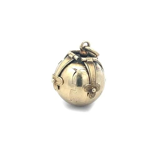 VINTAGE MASONIC ORB GOLD PENDANT 14K SILVER CONVERTIBLE CROSS BALL STYLE (1 of 2)