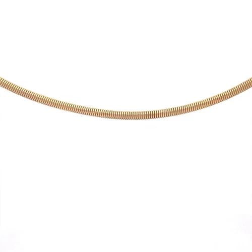 YELLOW GOLD CABLE NECKLACE 14K 2MM FLEX COLLAR STYLE (1 of 2)