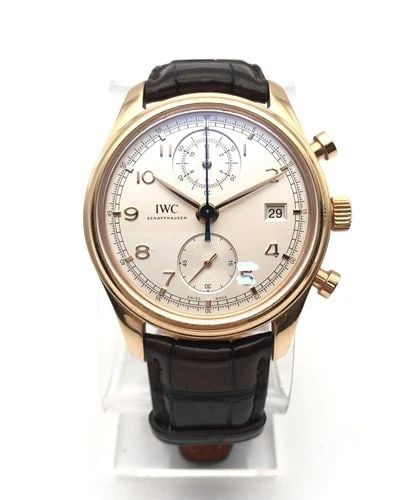 IWC PORTUGIESER CHRONOGRAPH WATCH 18K ROSE GOLD 42MM IW 390402 (1 of 1)