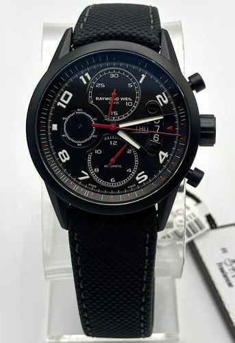 RAYMOND WEIL 7730-BK-05207 FREELANCER CHRONOGRAPH TACHYMETER AUTOMATIC WATCH (1 of 1)