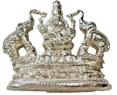925 STERLING SILVER LAXMI FIGURE WITH ELEPHANTS HEAVY 116.4 GRAMS (1 of 1)