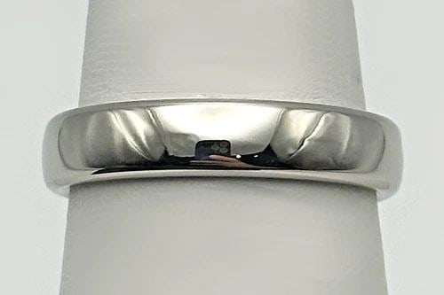 BENCHMARK 14K WHITE GOLD RING/BAND 4.3MM WIDE (SIZE 8) 5.7 GRAM (1 of 1)