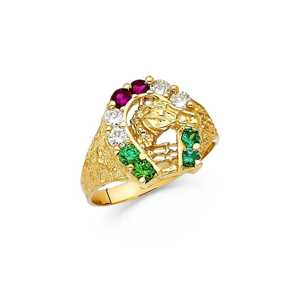 NEW 14K YELLOW GOLD LUCKY HORSE SHOE MEN'S RING - SIZE 10: NEW 14K YELLOW GOLD LUCKY HORSE SHOE MEN'S RING LUCKY HORSE SHOE MEN'S RING NEW 14K YELLOW GOLD WIDTH : 15 mm WEIGHT : 4g