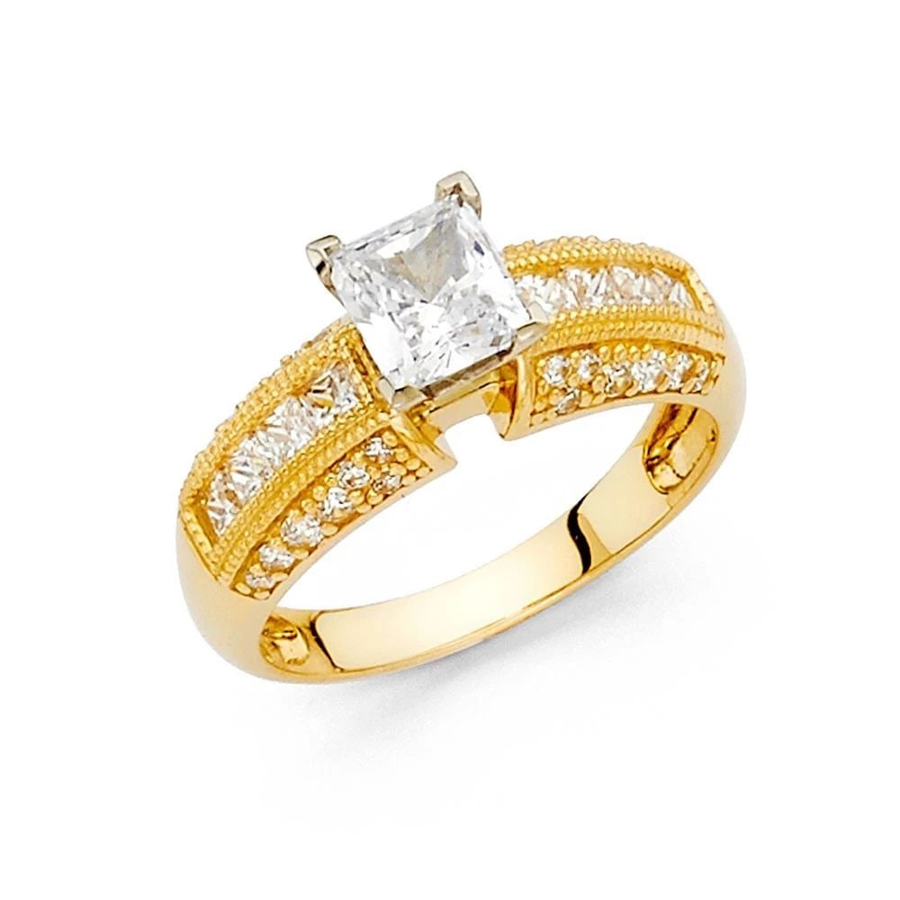 NEW 14K YELLOW GOLD ENGAGEMENT RING (1 of 2)