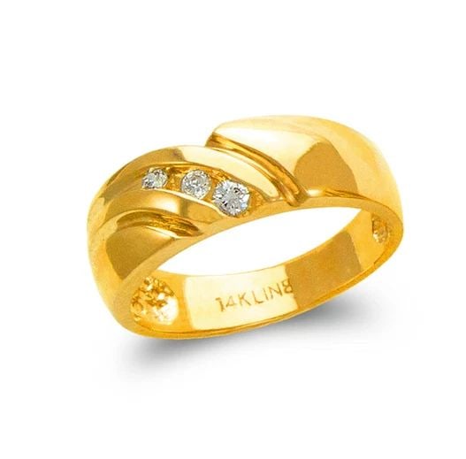NEW 14K YELLOW GOLD LADIES COUPLE RING (1 of 2)