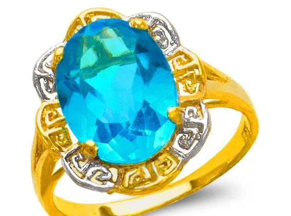 NEW 14K TWO TONE GOLD LADIES MYSTIC RING: NEW 14K TWO TONE GOLD LADIES MYSTIC RING LADIES MYSTIC RING NEW 14K TWO TONE GOLD Apx. WIDTH: 14mm Apx. WEIGHT: 3.9g