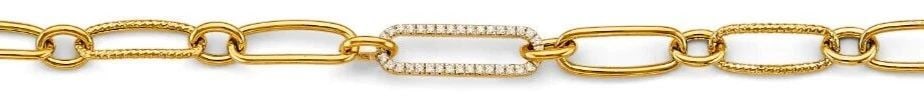 NEW 14K YELLOW GOLD FANCY LINK BRACELET (1 of 2)
