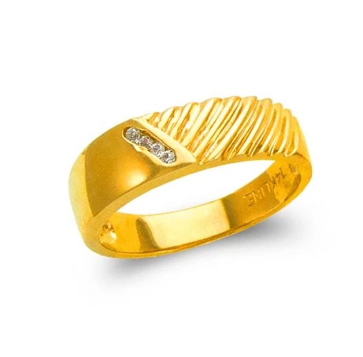 NEW 14K YELLOW GOLD LADIES COUPLE RING (1 of 2)