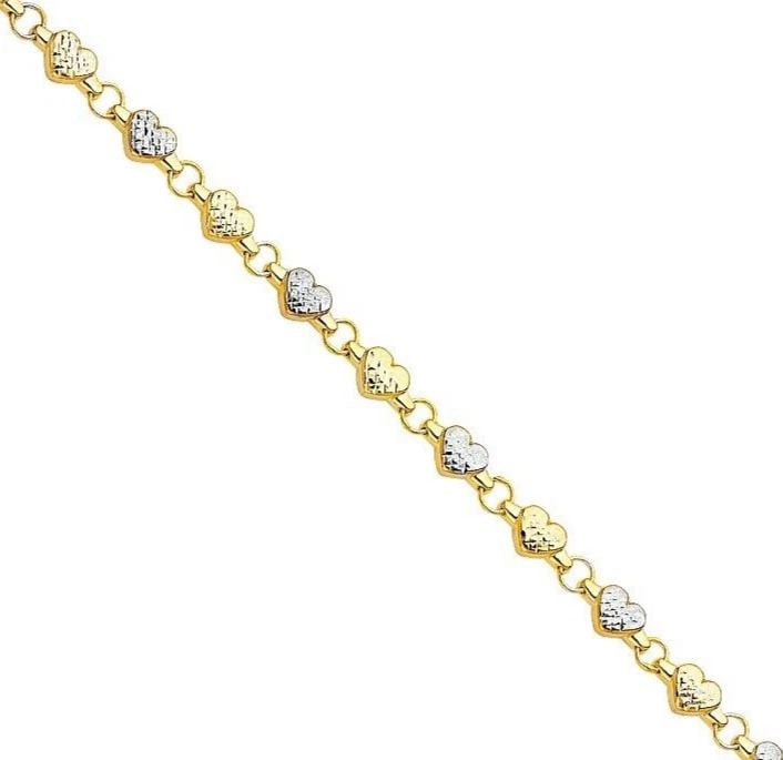 NEW 14K TWO TONE GOLD STAMPATO BRACELET (1 of 2)