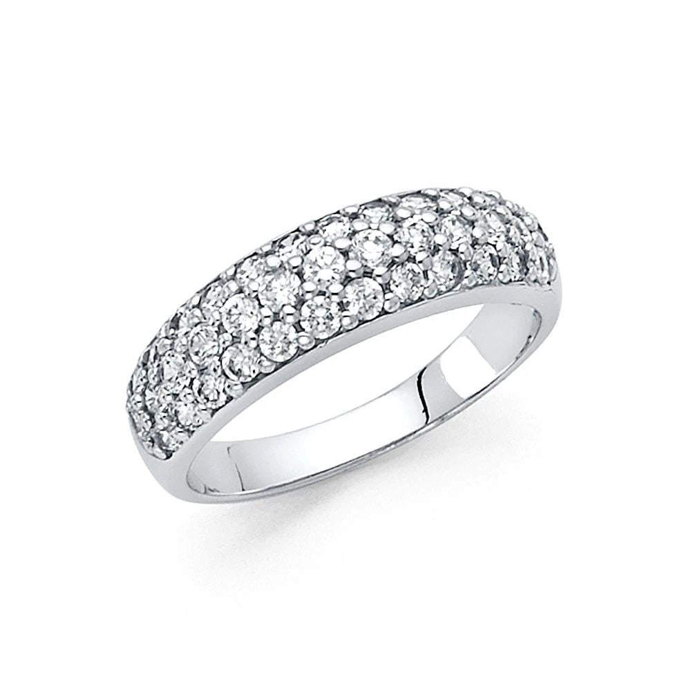NEW 14K WHITE GOLD WEDDING BAND - SIZE 10: NEW 14K WHITE GOLD WEDDING BAND WEDDING BAND NEW 14K WHITE GOLD WIDTH: 5.5 mm Apx. WEIGHT: 3.8g